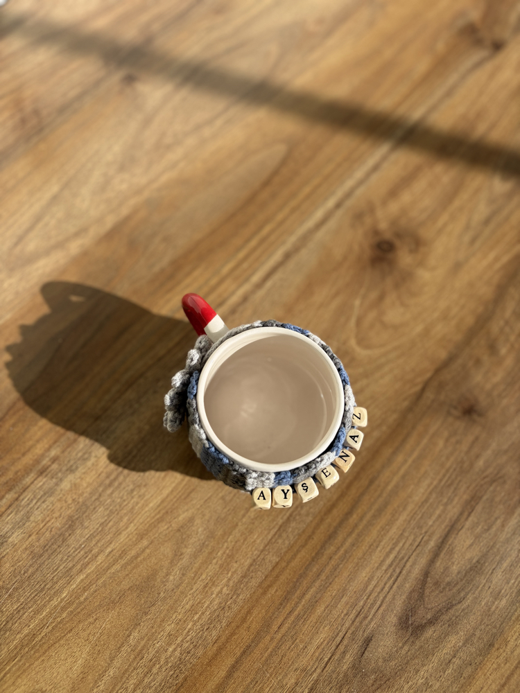 kahve , çay bardağı kılıfı ( isimli)