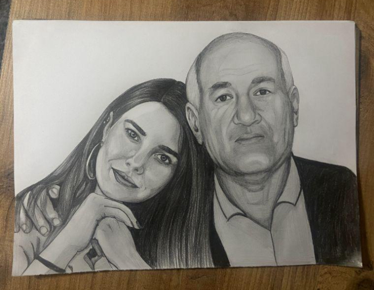 25x35 cm karakalem birleştirme (çerçevesiz)