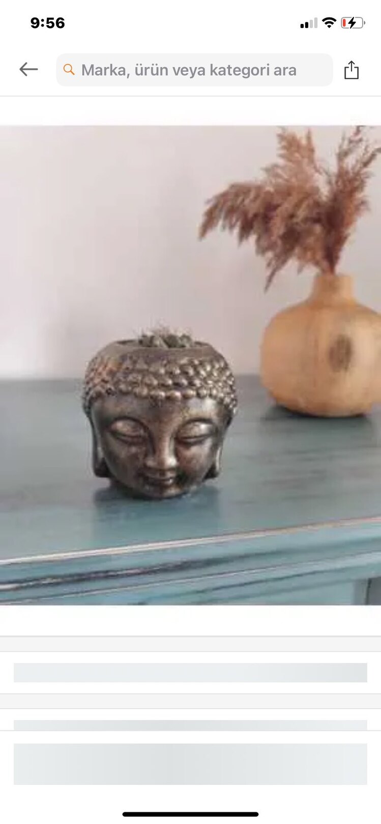 Buda kafası saksı/ mumluk
