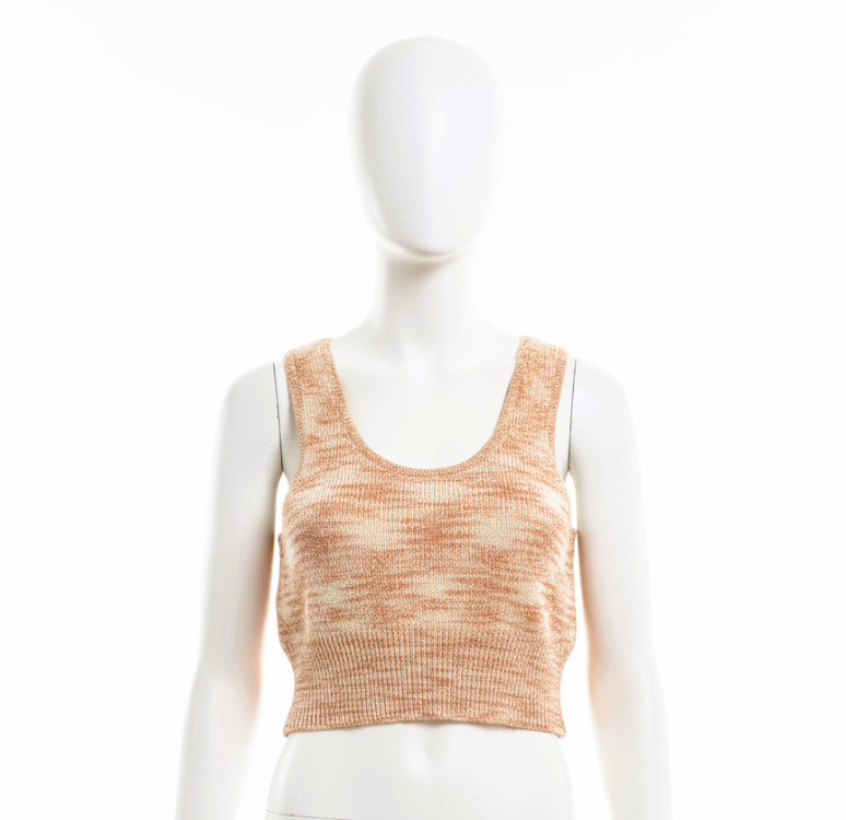Kadın Askılı Crop Triko Bluz Büstiyer