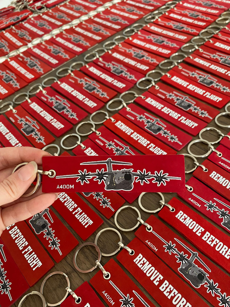 Remove Before Flight- A400M Hakiki Deri Anahtarlık