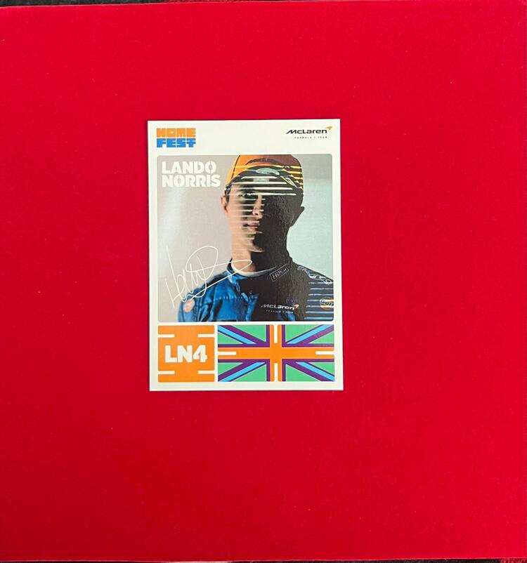 Lando Norris İmzalı Kartı
