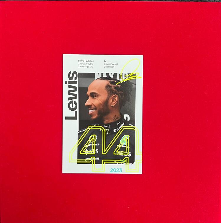 Lewis Hamilton 2023 İmzalı Kart