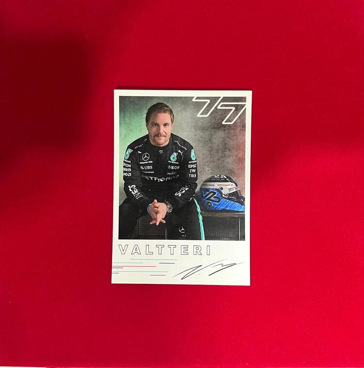 Valtteri Bottas İmzalı Kart