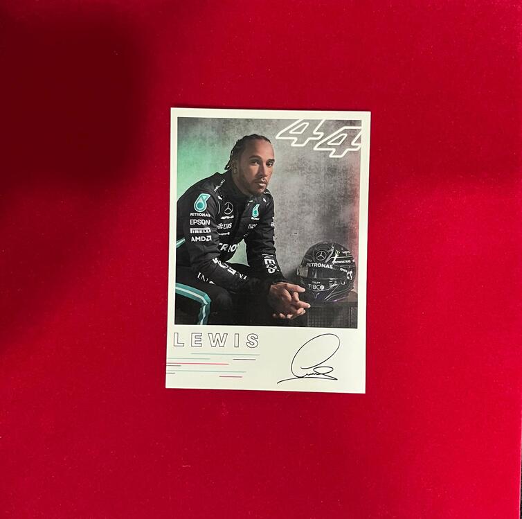 Lewis Hamilton İmzalı Kart