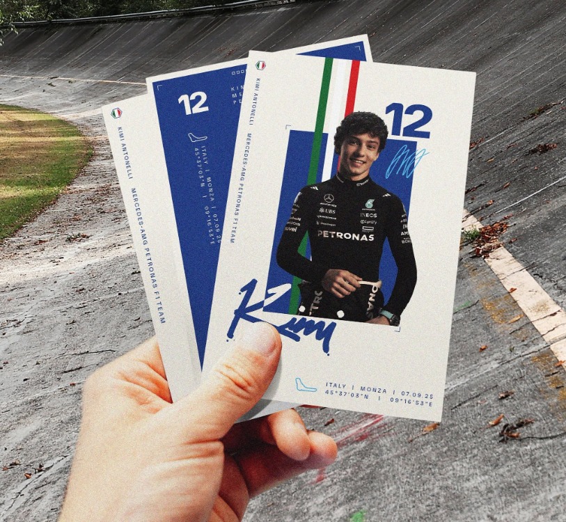 Kimi Antonelli Monza (Italy) 2025 Limited Edition Driver Card