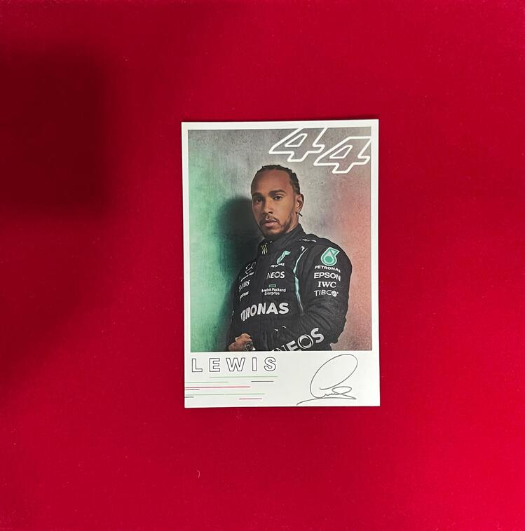 Lewis Hamilton İmzalı Kart