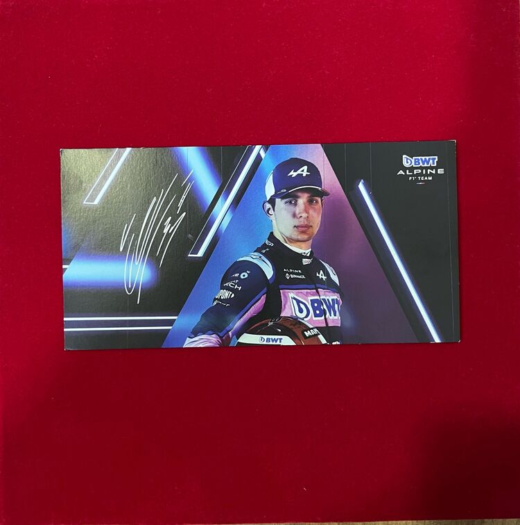 Esteban Ocon Alpine Baskı İmzalı  Kartı