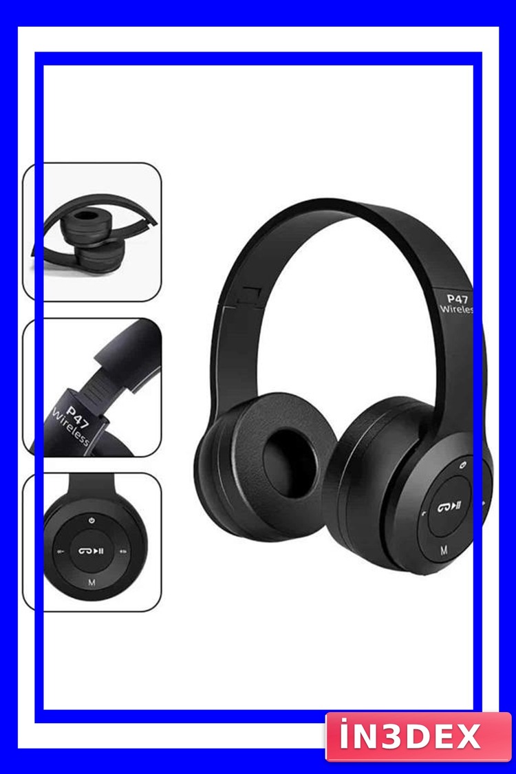 Kulak Üstü Bluetooth Kulaklık Yüksek Ses Kaliteli Ayarlanabilir