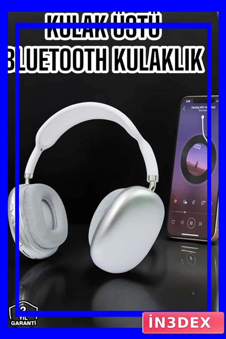 P9 Plus Bluetooth 5.2 Mikrofonlu Kablosuz Kulak Üstü Kulaklık Beyaz