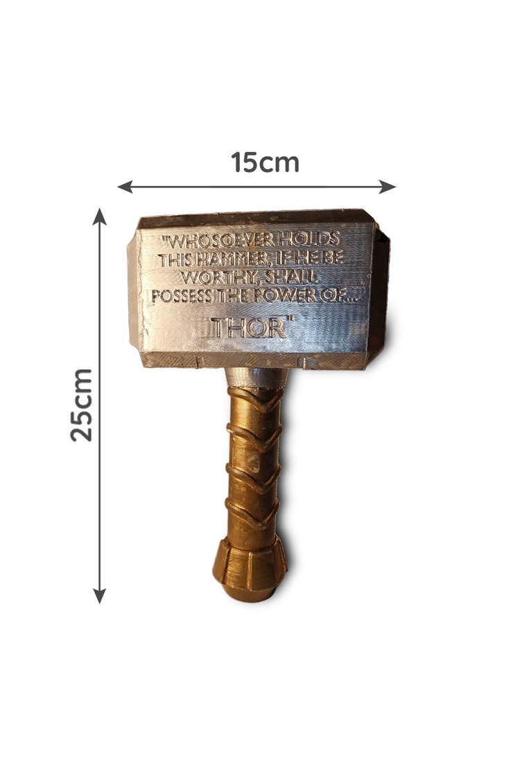 Thor'un Çekici Mjolnir Marvel Koleksiyonluk Büyük Boy 25x15cm Figür