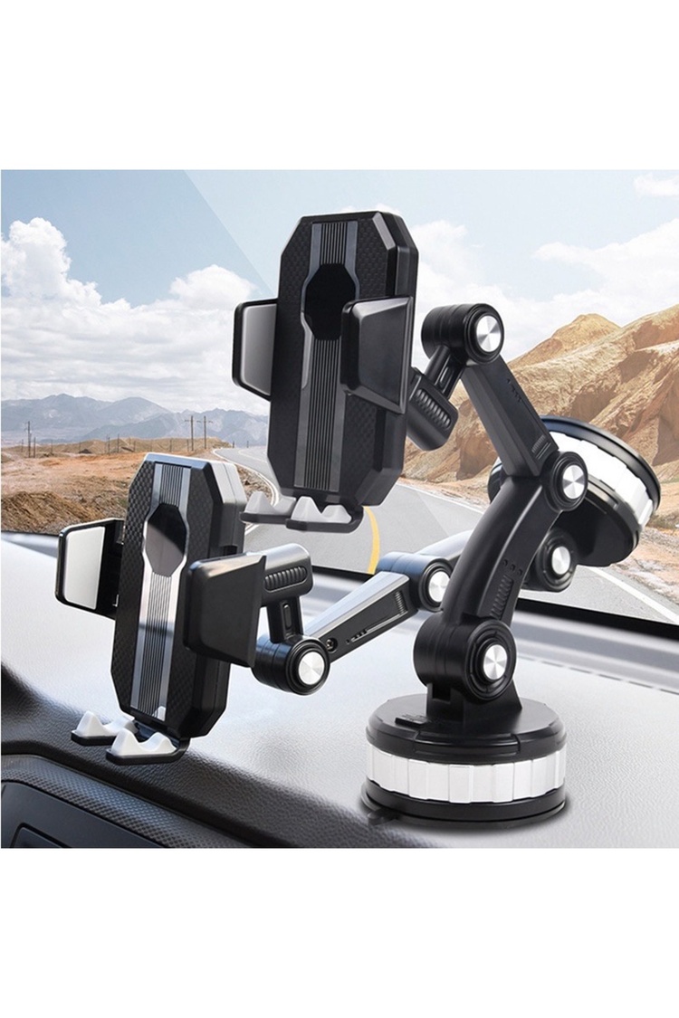 Store Universal Çok Fonksiyonlu Araç İçi Telefon Tutucu - 360° Dönebilen, Vakumlu ve Ayarlanabilir