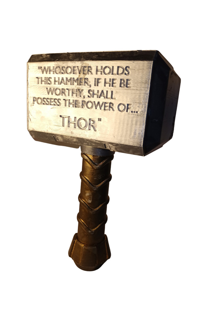 Thor'un Çekici Mjolnir Marvel Koleksiyonluk Büyük Boy 25x15cm Figür