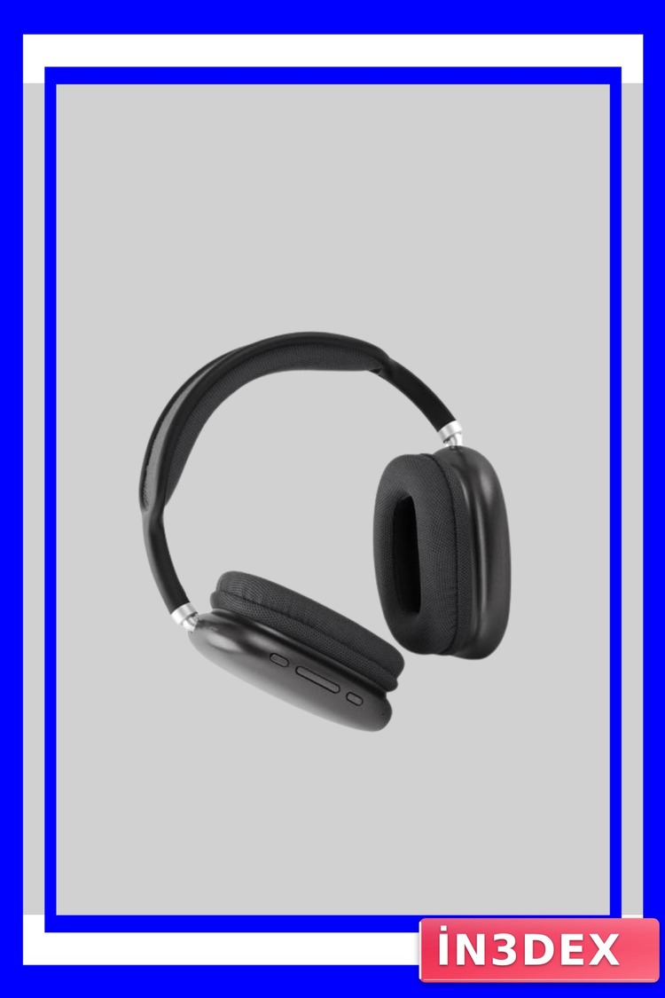 Katlanabilir Bluetooth V5.0 Kablosuz Kulak Üstü Kulaklık Siyah