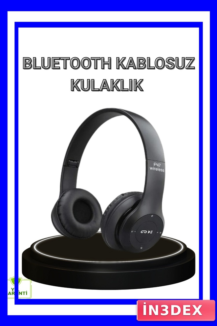Ergonomik Tasarımlı Uzun Pil Ömürlü Kablosuz Bluetooth Kulaklık