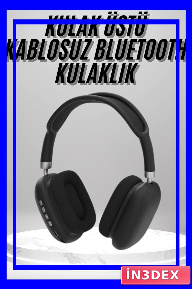 Bluetooth Kulak Üstü Kulaklık SD Kart Girişli Yumuşak Pedli Kablosuz