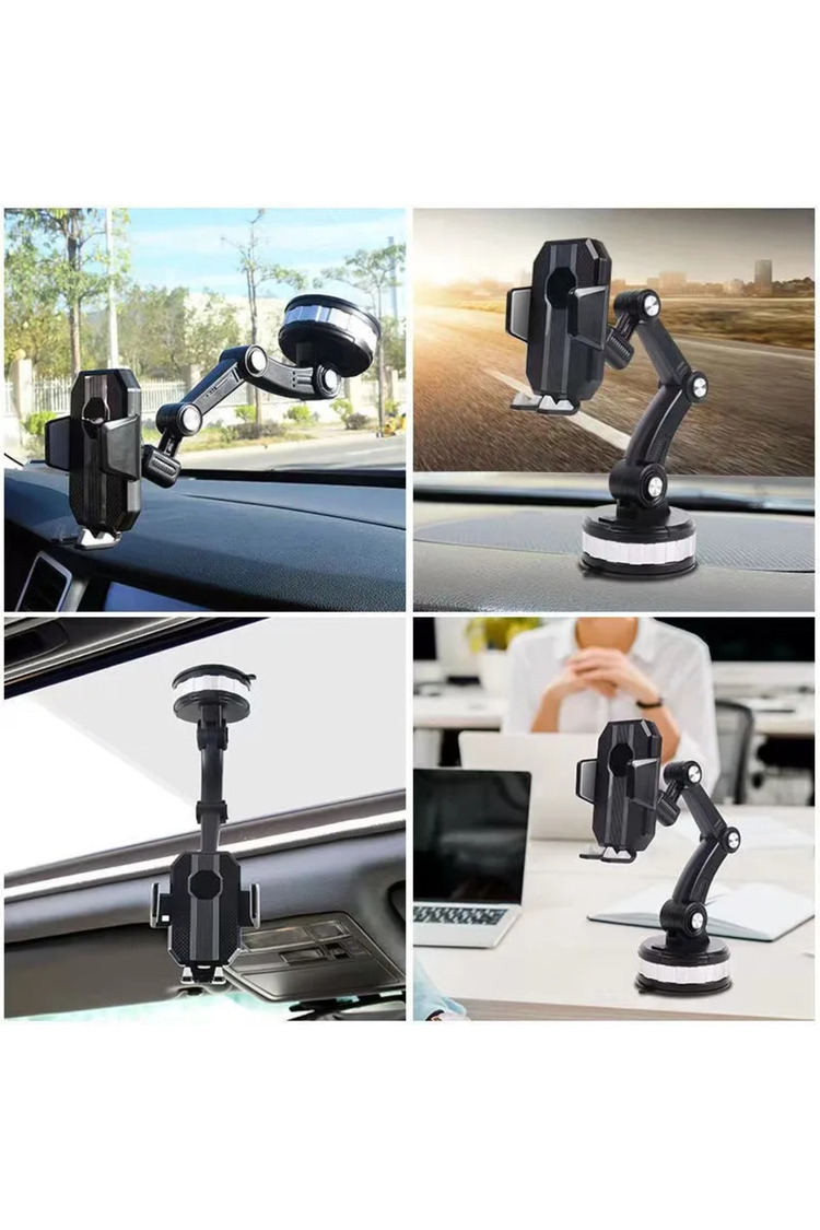 Store Universal Çok Fonksiyonlu Araç İçi Telefon Tutucu - 360° Dönebilen, Vakumlu ve Ayarlanabilir