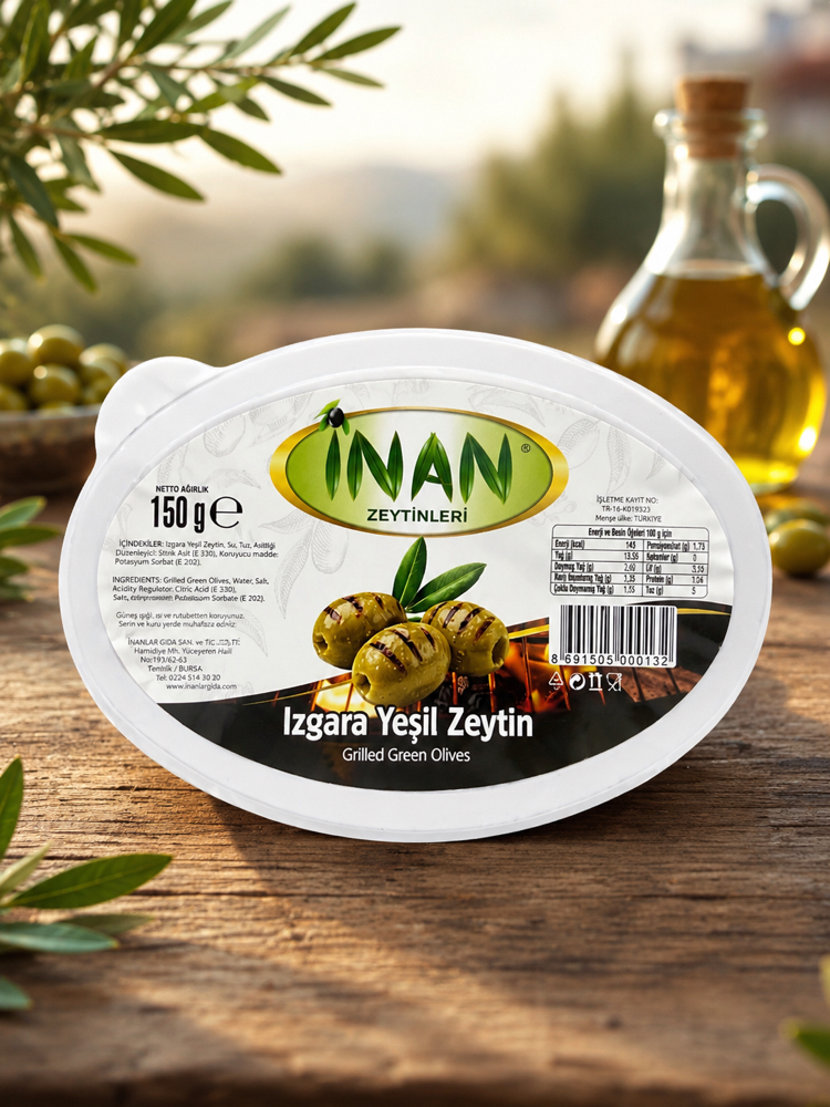 Izgara yeşil zeytin iri boy