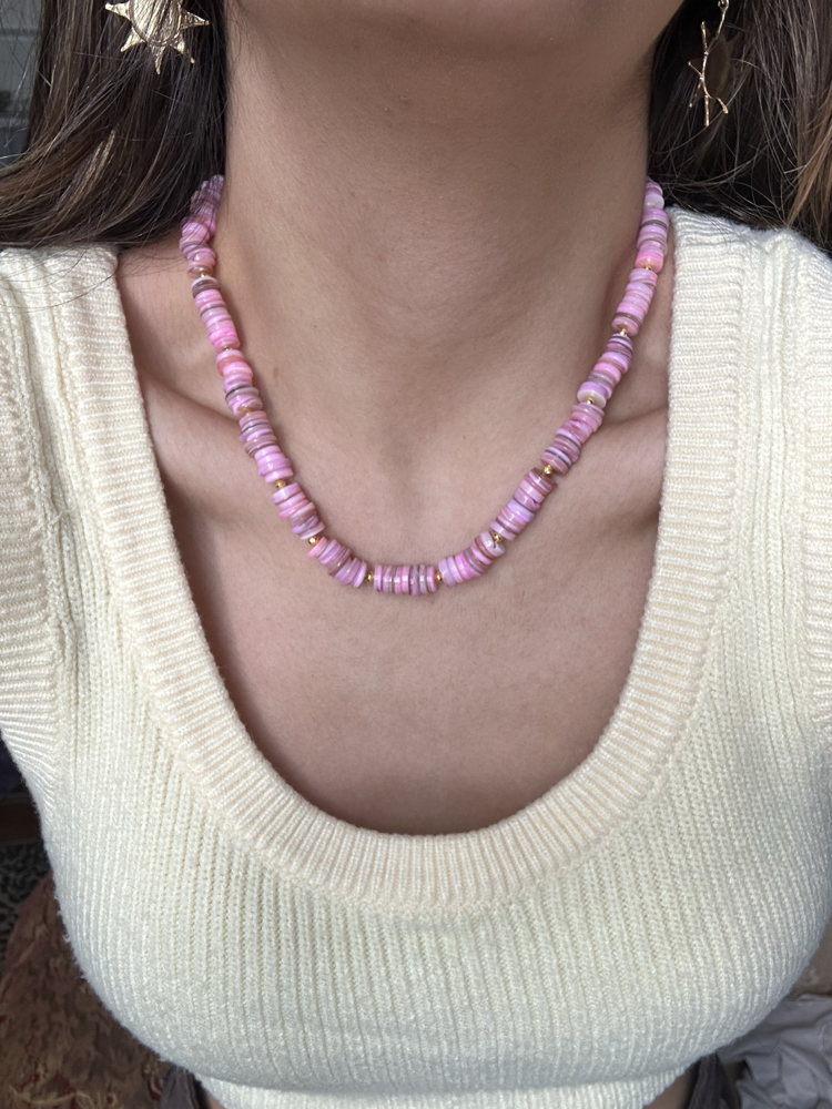 Pembe Sedef Kolye