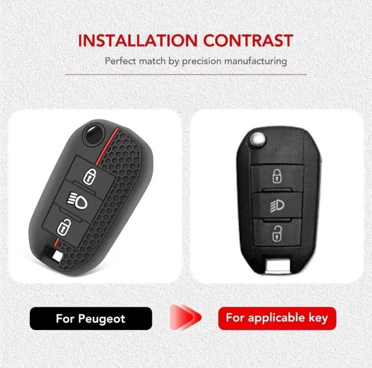 Peugeot#Citroen#Opel Silikon Anahtar Kılıfı