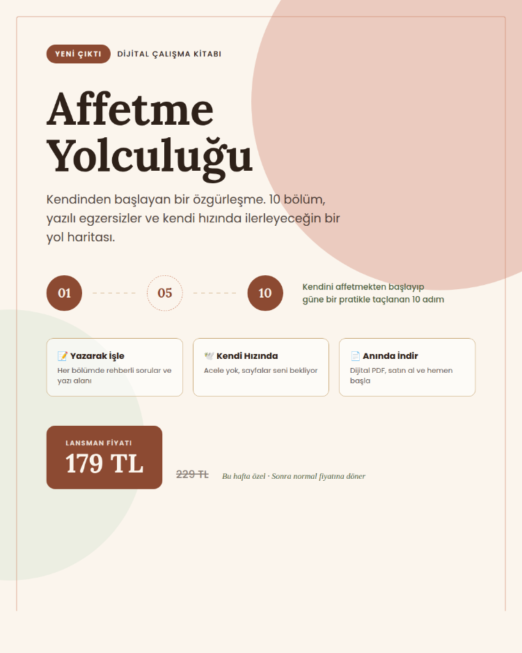 Affetme Yolculuğu Dijital Çalışma Kitabı