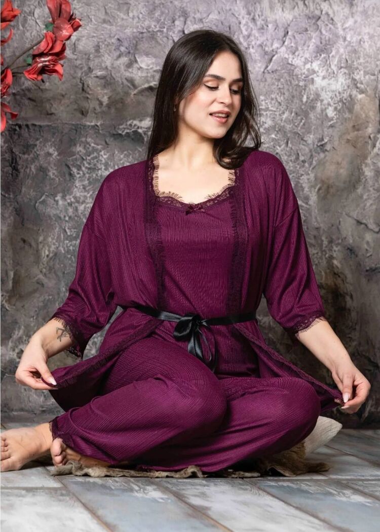 3 lü Pegasus Sabahlıklı Pijama Takımı
