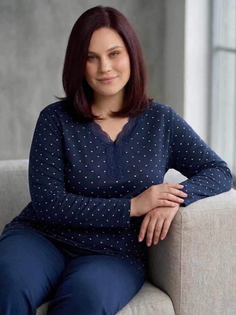 Büyük Beden Bambu Pijama Takımı