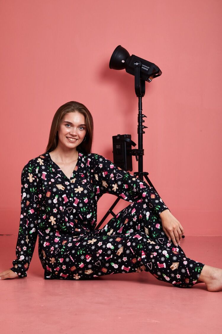 Kadın Süet Pijama Takımı