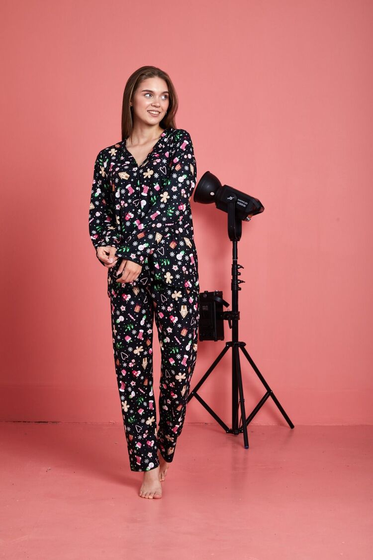 Kadın Süet Pijama Takımı
