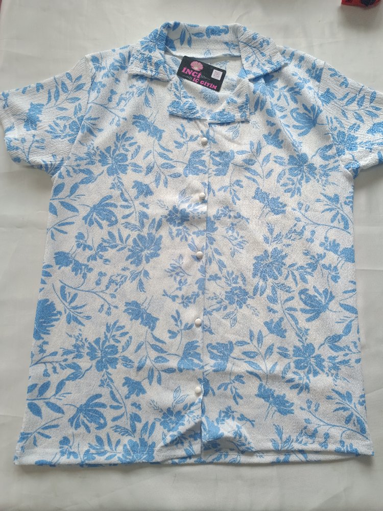 Kısakol Dügmeli Pijama Takımı