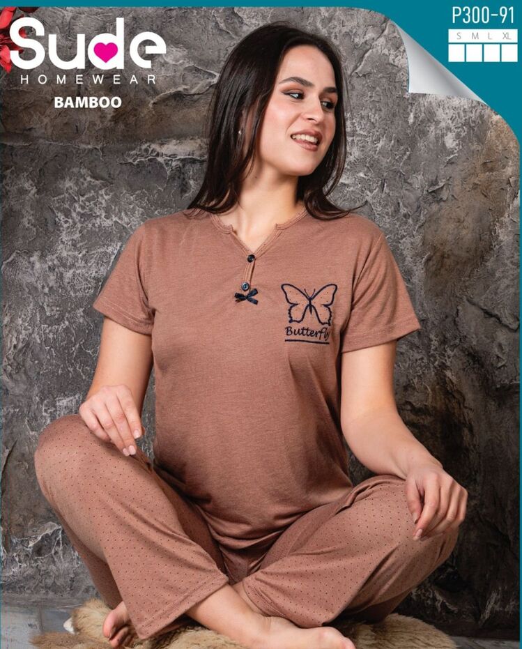 Kadın Kısakol Bambu Pijama Takımı