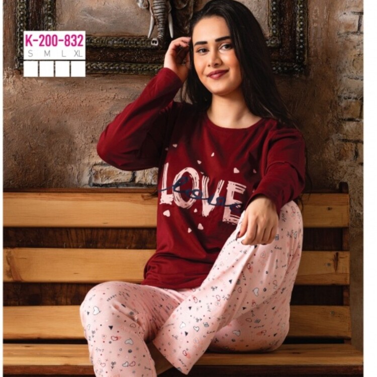 Kadın Likralı Pijama Takımı