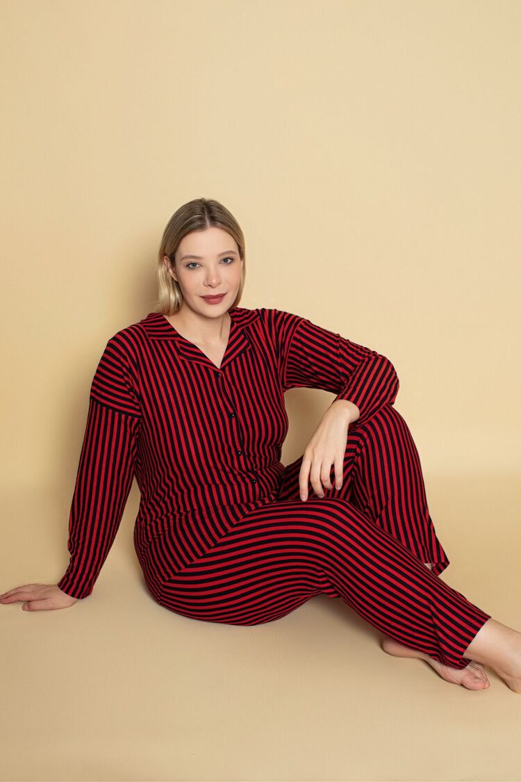 Büyük Beden Süet Pijama Takımı