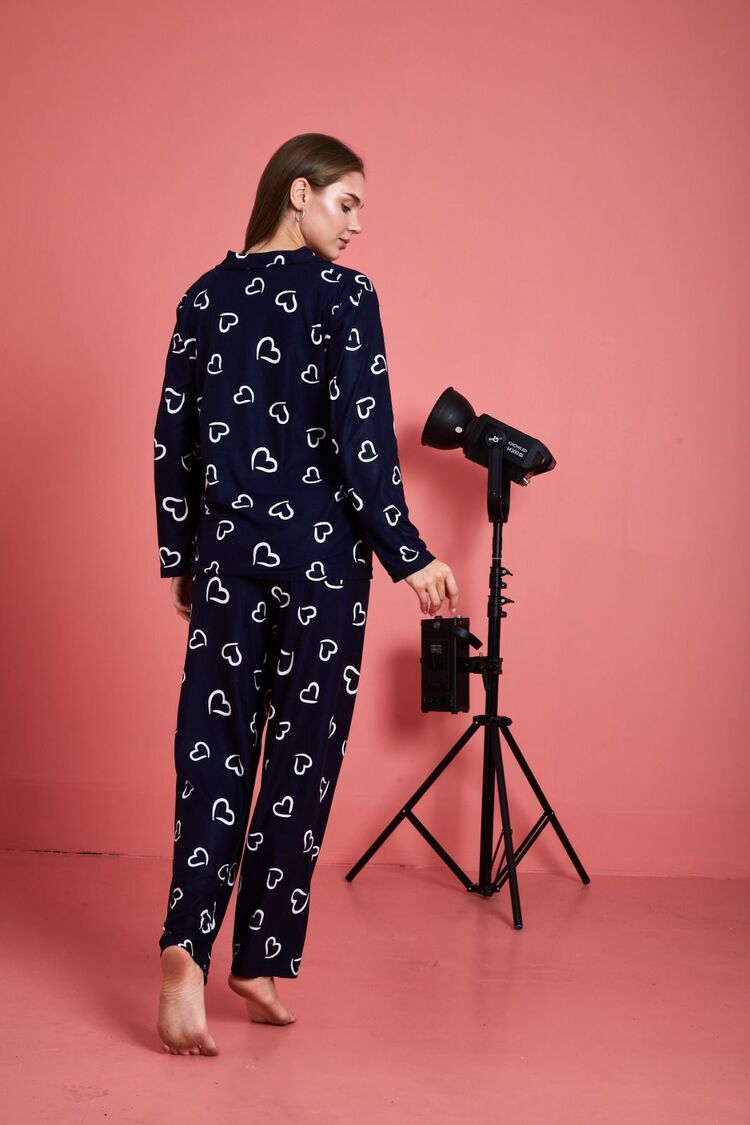 Kadın Süet Pijama Takımı