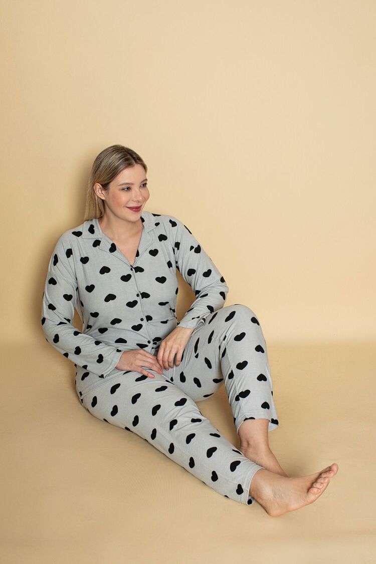 Büyük Beden Süet Pijama Takımı