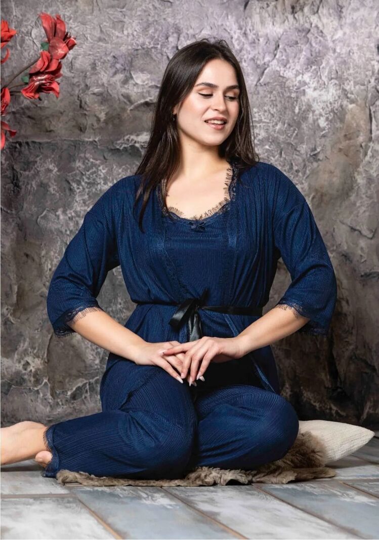 3 lü Pegasus Sabahlıklı Pijama Takımı