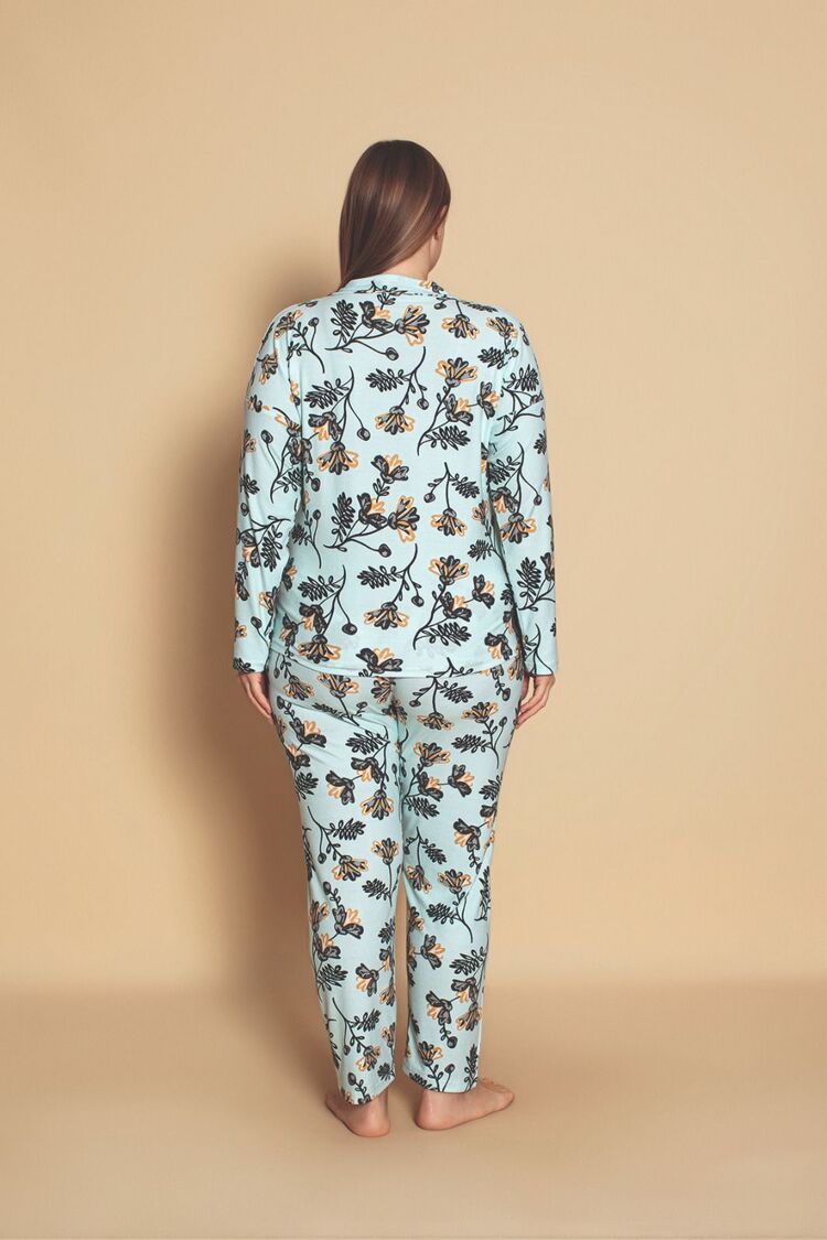  Büyük Beden Süet Pijama Takımı 