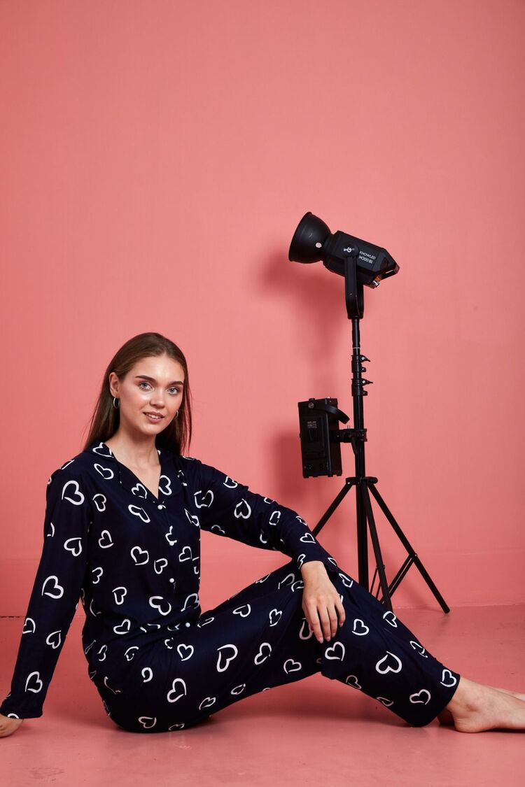 Kadın Süet Pijama Takımı