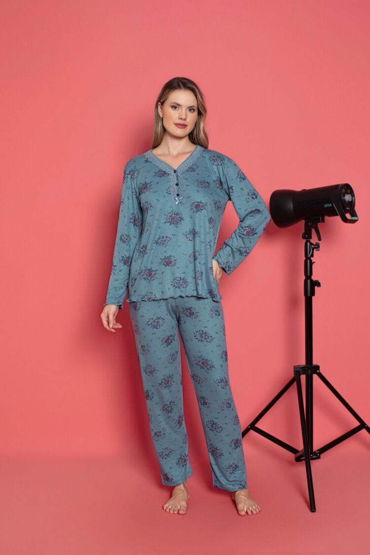 Kadın Bambu İnterlok Pijama Takımı