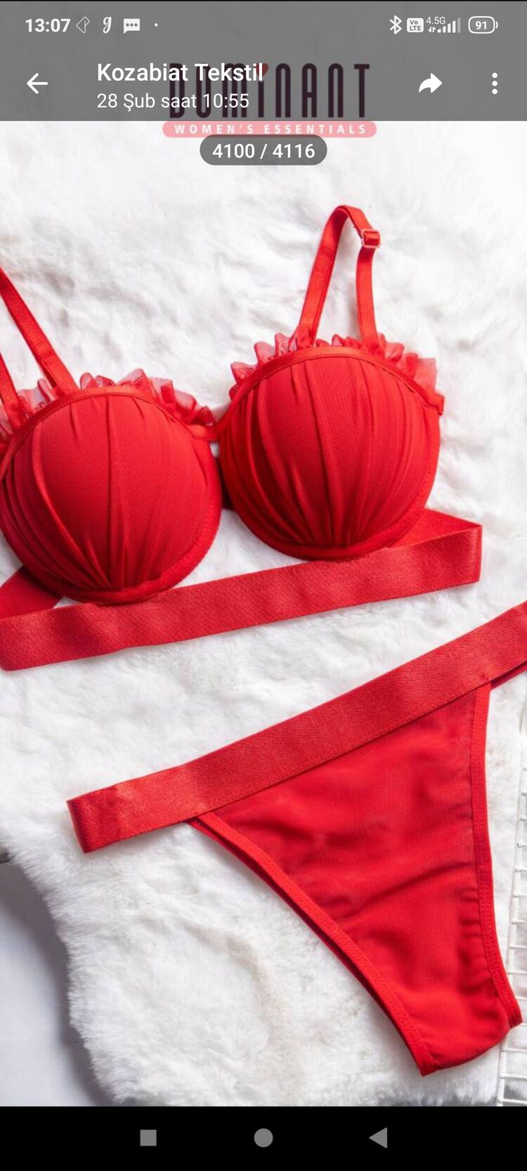 İstiridye Model Dolgulu Sütyen Takımı