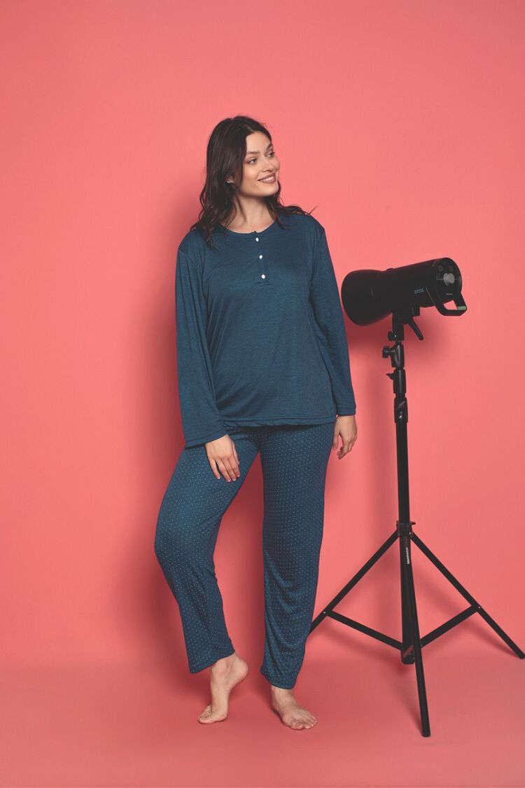 Kadın Bambu İnterlok Pijama Takımı