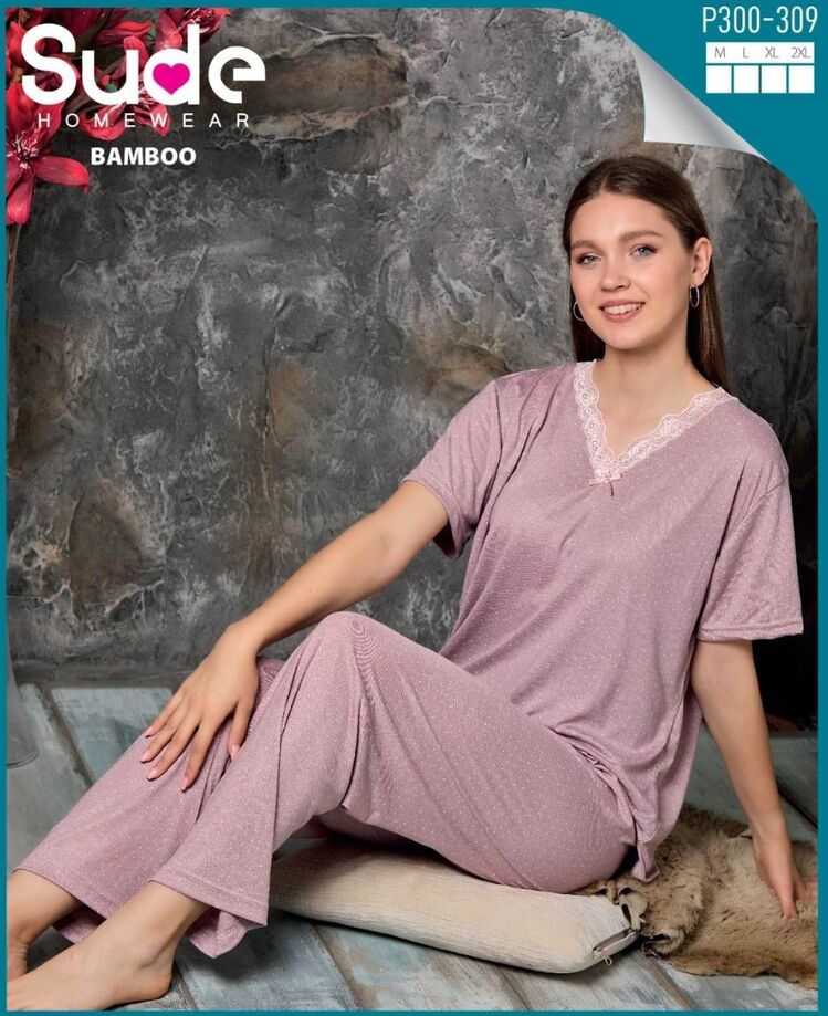 Kadın Bambu Kısakol Pijama Takımı 