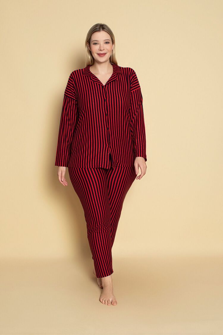Büyük Beden Süet Pijama Takımı