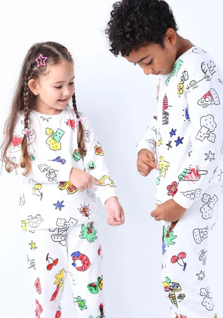 Boyamalı Çocuk Pijama Takımı