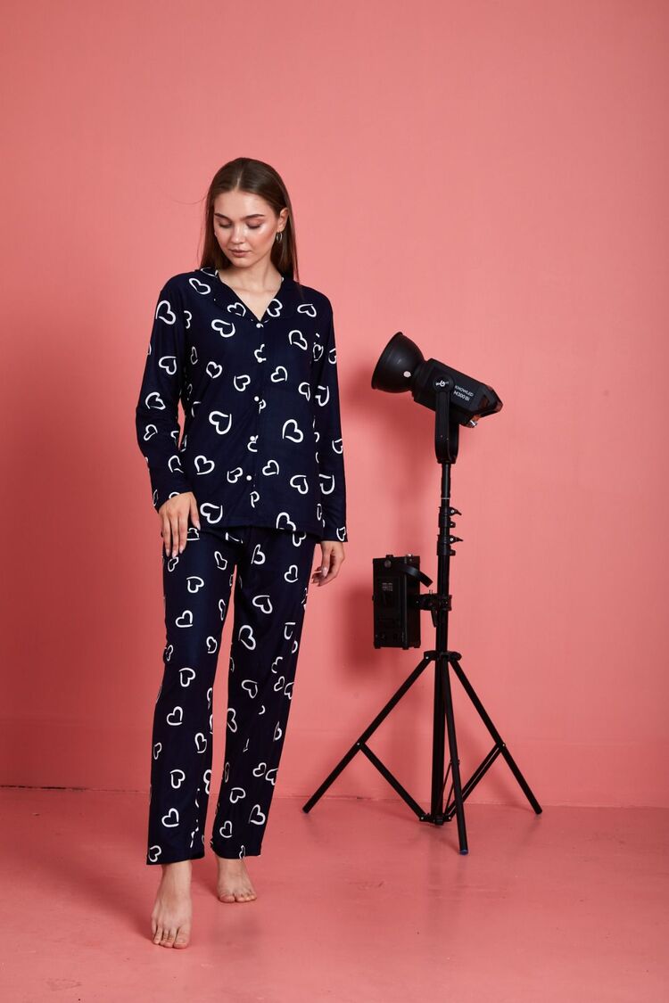 Kadın Süet Pijama Takımı