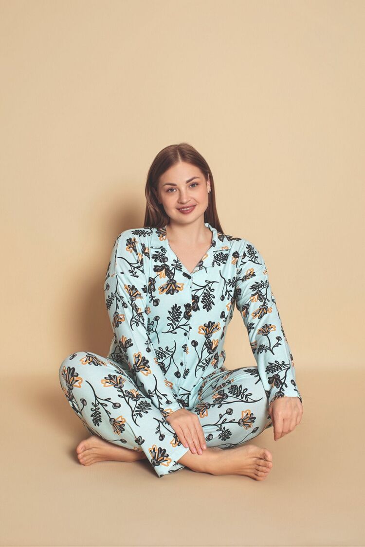  Büyük Beden Süet Pijama Takımı 