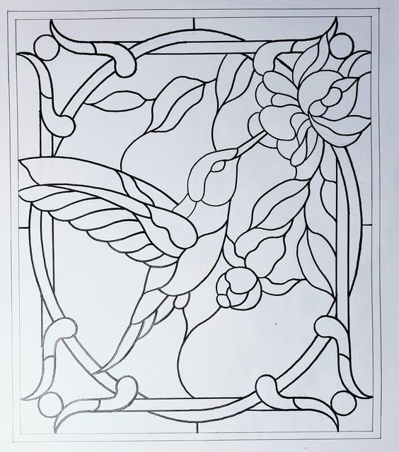 5 Adet vitray desen 