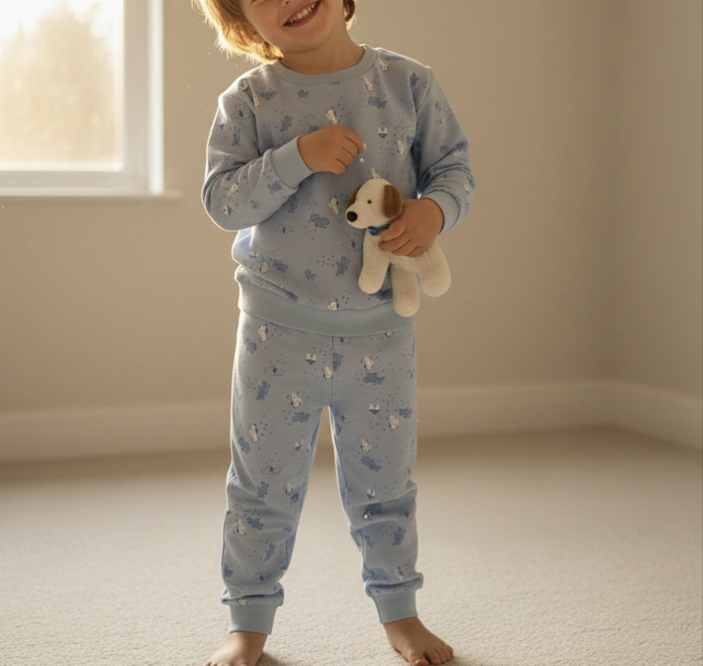 İncila %100 Pamuk Çocuk Pijama Takımı
