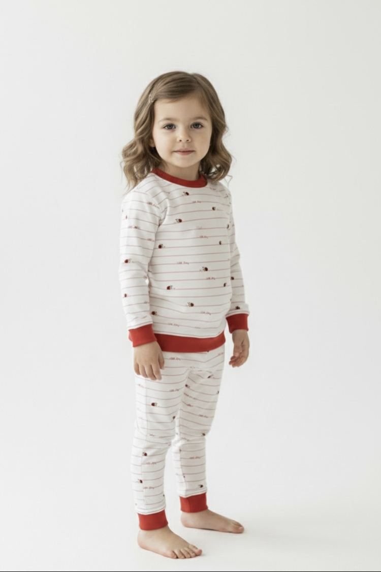 %100 Pamuk Kız Pijama Takımı (Çekme - Solma yapmaz)