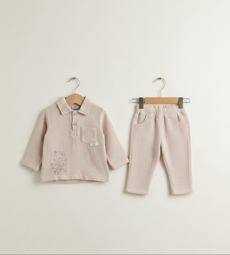 İncila %100 Pamuk Müslin Unisex Takım
